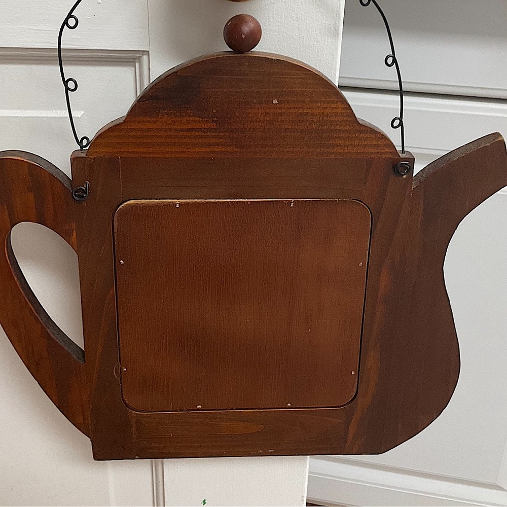 UNBRANDED Wooden COFFEE BAR Wall Decor Set up 2 Hooks Brown Tan - Picture 5 of 5